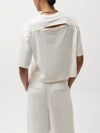 Mae Cropped Tee in Soft White