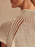 Lauren Plated Knit Tank in Cocoa Dust