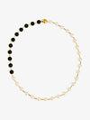 Black & White Pearl Beaded Magnetic Necklace