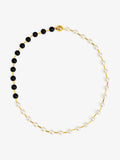 Black & White Pearl Beaded Magnetic Necklace