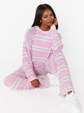 Feel Good Pants in Cotton Candy Stripe Knit