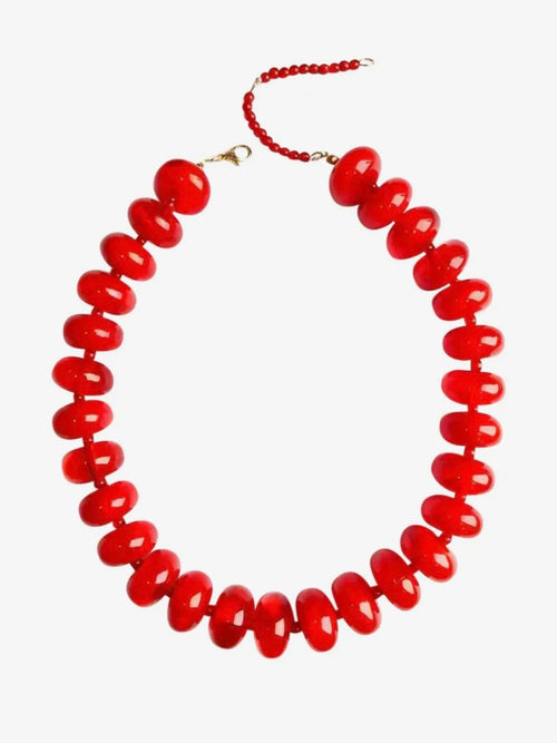 Bailey Statement Necklace in Red