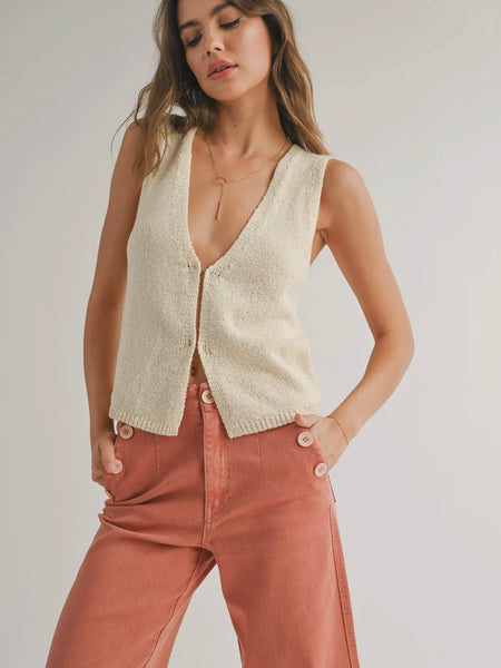 Hooked On You Top in Beige