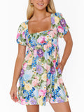 Smitten Babydoll Dress in Flower Shop