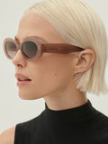 Bethnall Oval Sunglasses in Cocoa Taupe