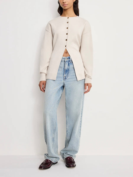 Exaggerated Sleeve Cardigan in Light Taupe