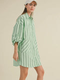 Just Right Shirt Dress in Green