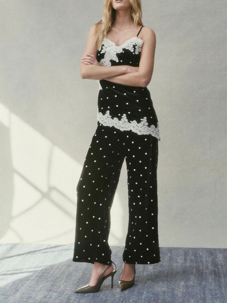 Isla Pants in Black Cream