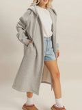 Find Your Fleece Maxi Hoodie in Heather Grey