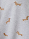 Stretched Out Sweatshirt in Doggy Print Grey