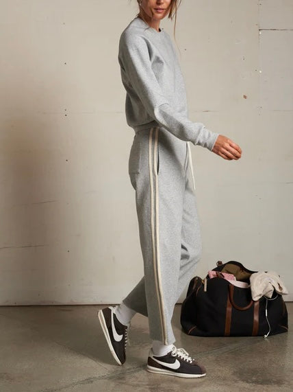 Claud Track Pant in Heather Grey