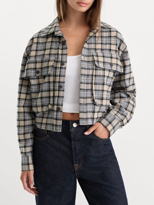 The Patch Pocket Shirt in Tan Plaid