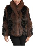 Estella Faux Fur Coat in Brown
