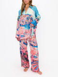 Overslept PJ Set in Oasis Beach Club Silky