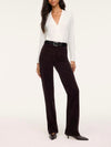 Cashknit Long Sleeve Wrap Bodysuit in Ivory