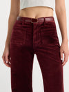 Velvet Good Waist Palazzo Jeans in Berry Noir
