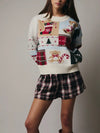 Holiday Whobie Whatty Sweater in Cream