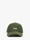 Wool Baseball Hat in Green & Black Petit Ciao