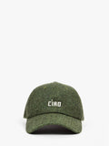 Wool Baseball Hat in Green & Black Petit Ciao