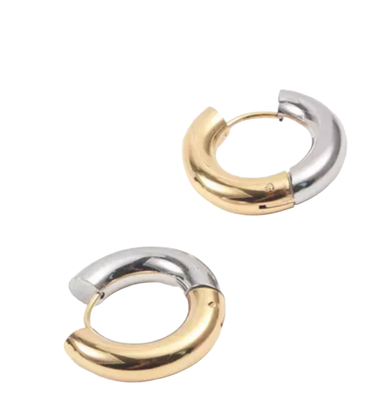 Mixed Up Hoops in Gold & Silver