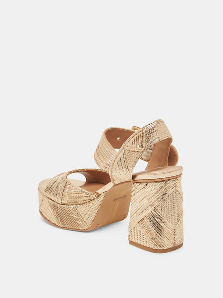 Bobby Deco Heel in Gold