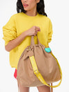 Sac Tout Backpack in Latte Recycled Nylon Twill