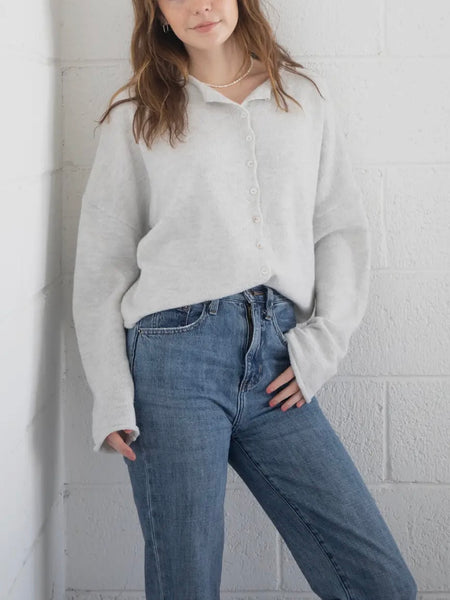 Piper Cardigan in Light Grey