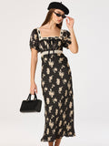 Kim Dress in Black Polka Dot