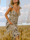 Snow Leopard Strappy Gown in Animal