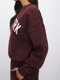 Brushed Fleece Graphic Crew Sweatshirt New York