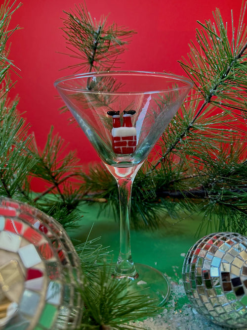 Holiday Icon Martini Glass in Chimney
