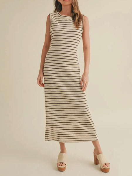 Lotty Dress in Pink Stripe