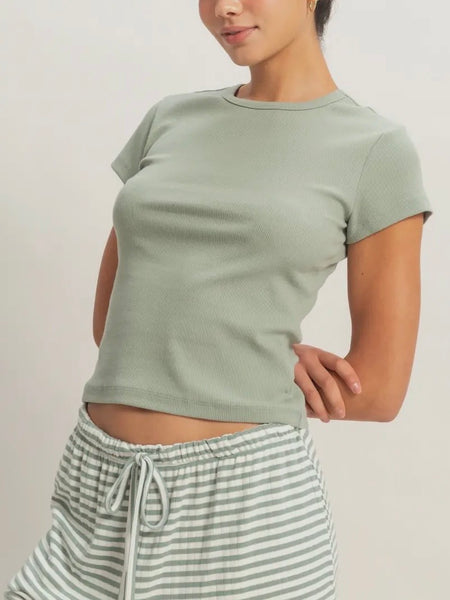 Pockets Please Tee in Dark Teal