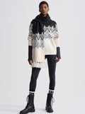 Siren Relaxed Jacquard Sweater in Whitecap Grey