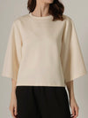 Charlotte Quarter Length Sleeve Top in Eggshell