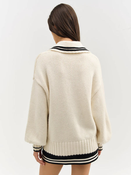 Marina Knit Cardigan in Ivory