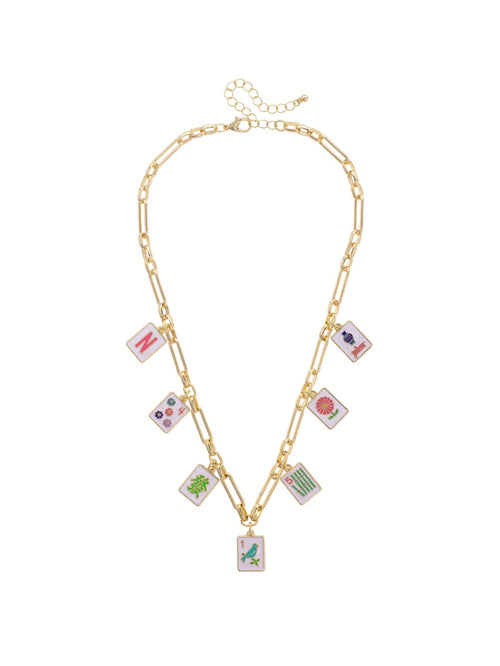 Drawing A Blank Mahjong Necklace
