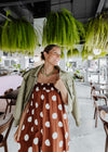 Millie Polka Dot Dress in Brown