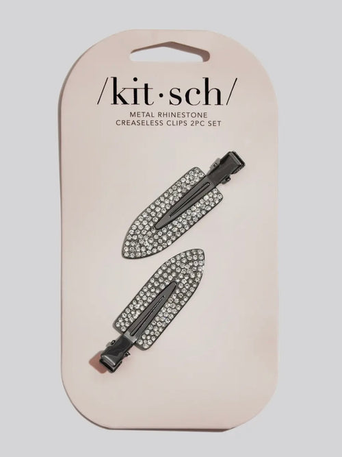 Metal Rhinestone Creaseless Clips 2pc