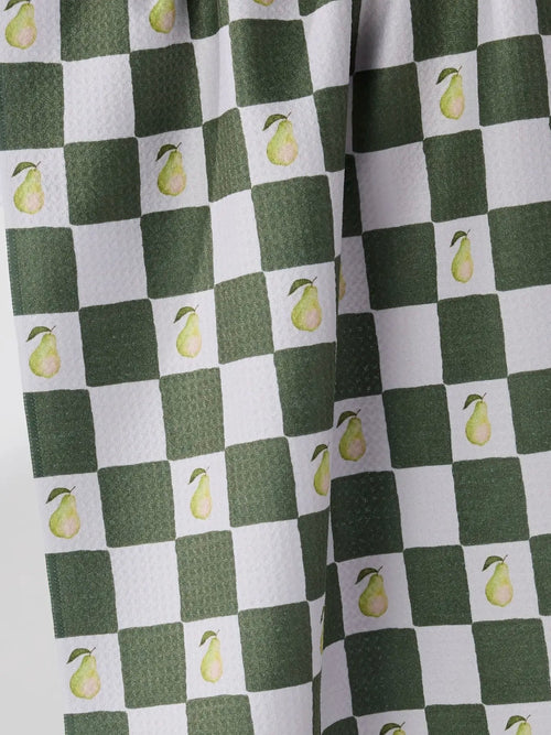 Pear Checker Tea Towel