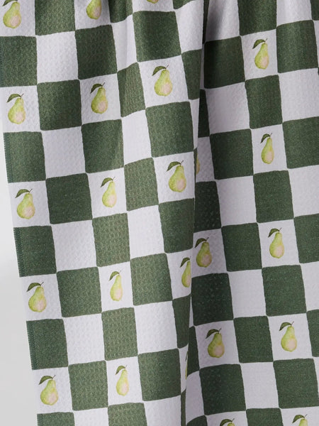 Pear Checker Tea Towel