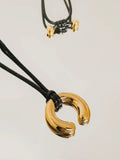 Valeska Horseshoe Necklace in Gold