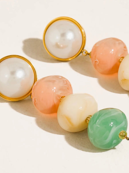 Alani Stone Earrings in Pastel
