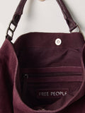 Suzie Suede Slouch Tote in Fig