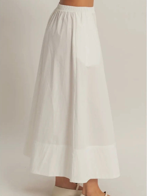 Sophia Midi Skirt in White