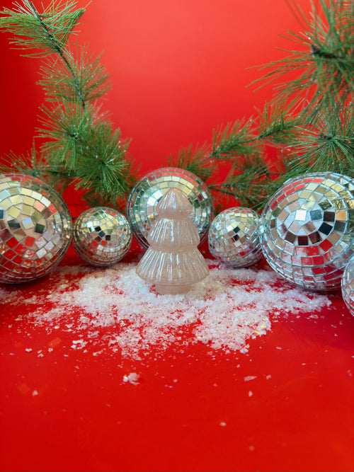 Mini Mercury Glass Tree in Light Blush