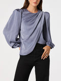Beatrice Top in Slate Blue