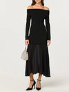 Lidia Off The Shoulder Dress in Black