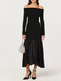 Lidia Off The Shoulder Dress in Black