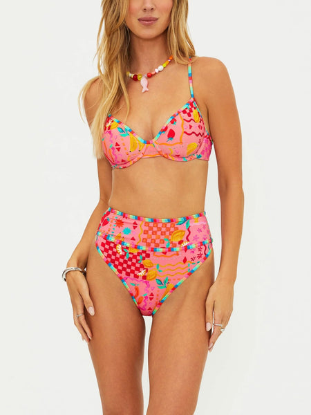 Ruffles At The Resort Button Up in Pink